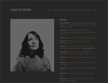 Tablet Screenshot of joannabailie.com